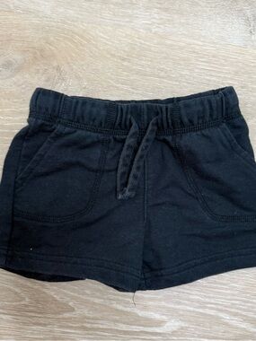 Carter's Black Knit Pull-On Shorts with Drawstring